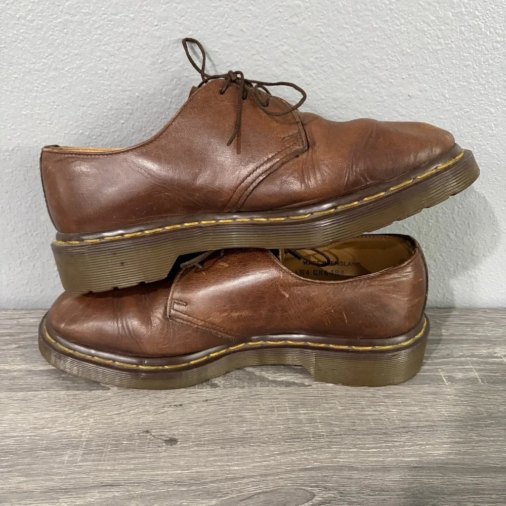 Vtg Dr Martens Oxford Shoes 1461 UK 6 / US Men's 7- US Women's 8 Made In England